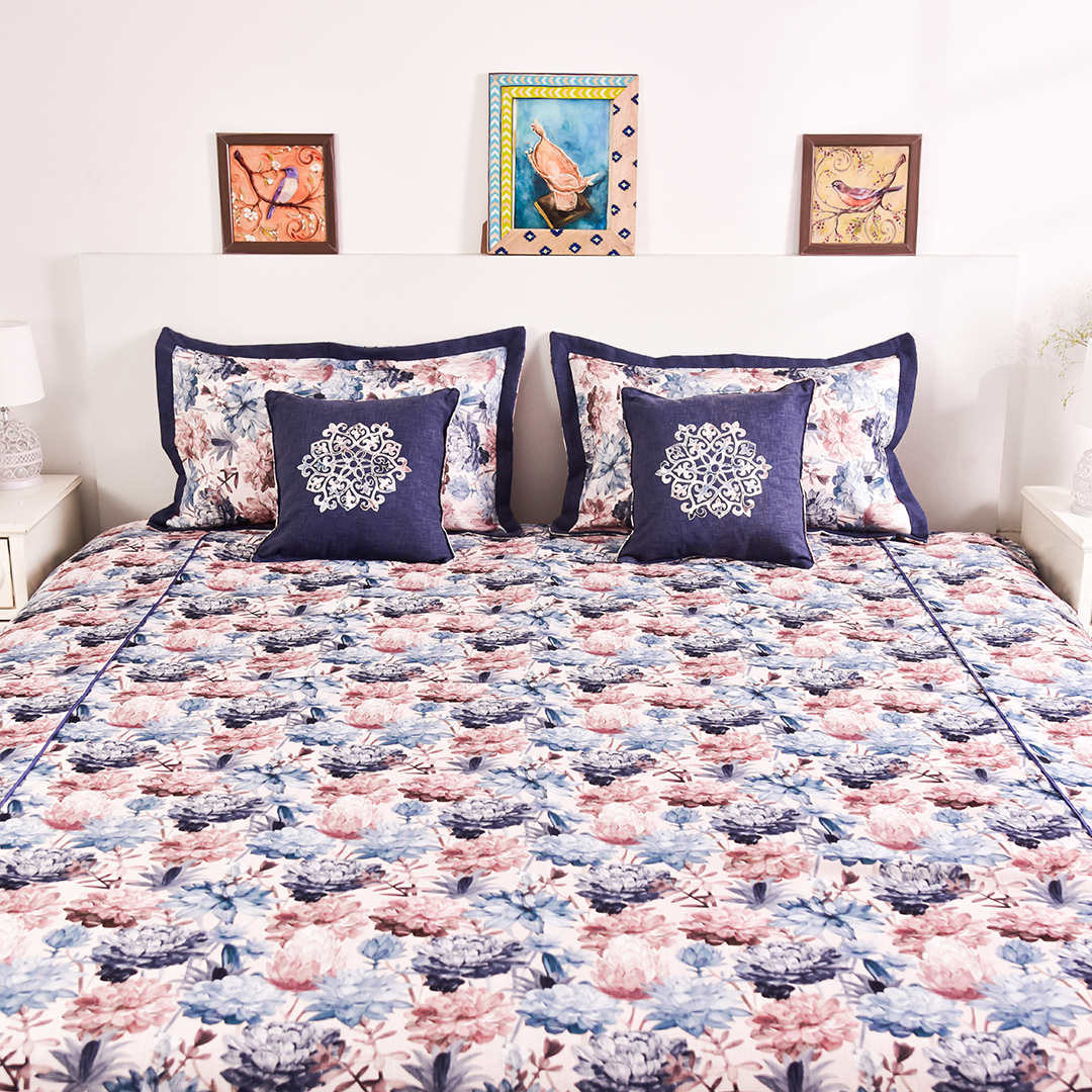 Aurora Canvas Premium Printed Bedcover (108x108")