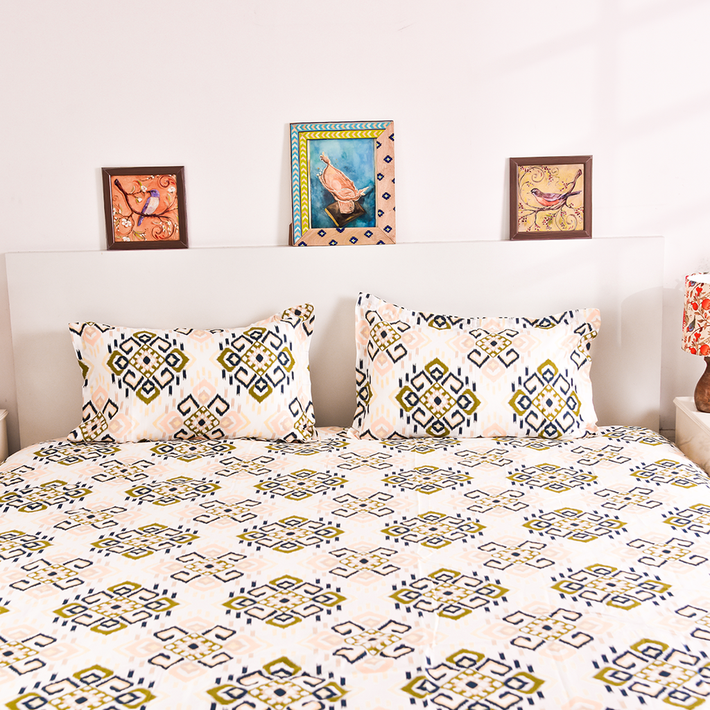 Casa Collection – Pure Cotton Printed Bedsheet Set (90x108")