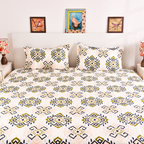 Casa Collection – Pure Cotton Printed Bedsheet Set (90x108")