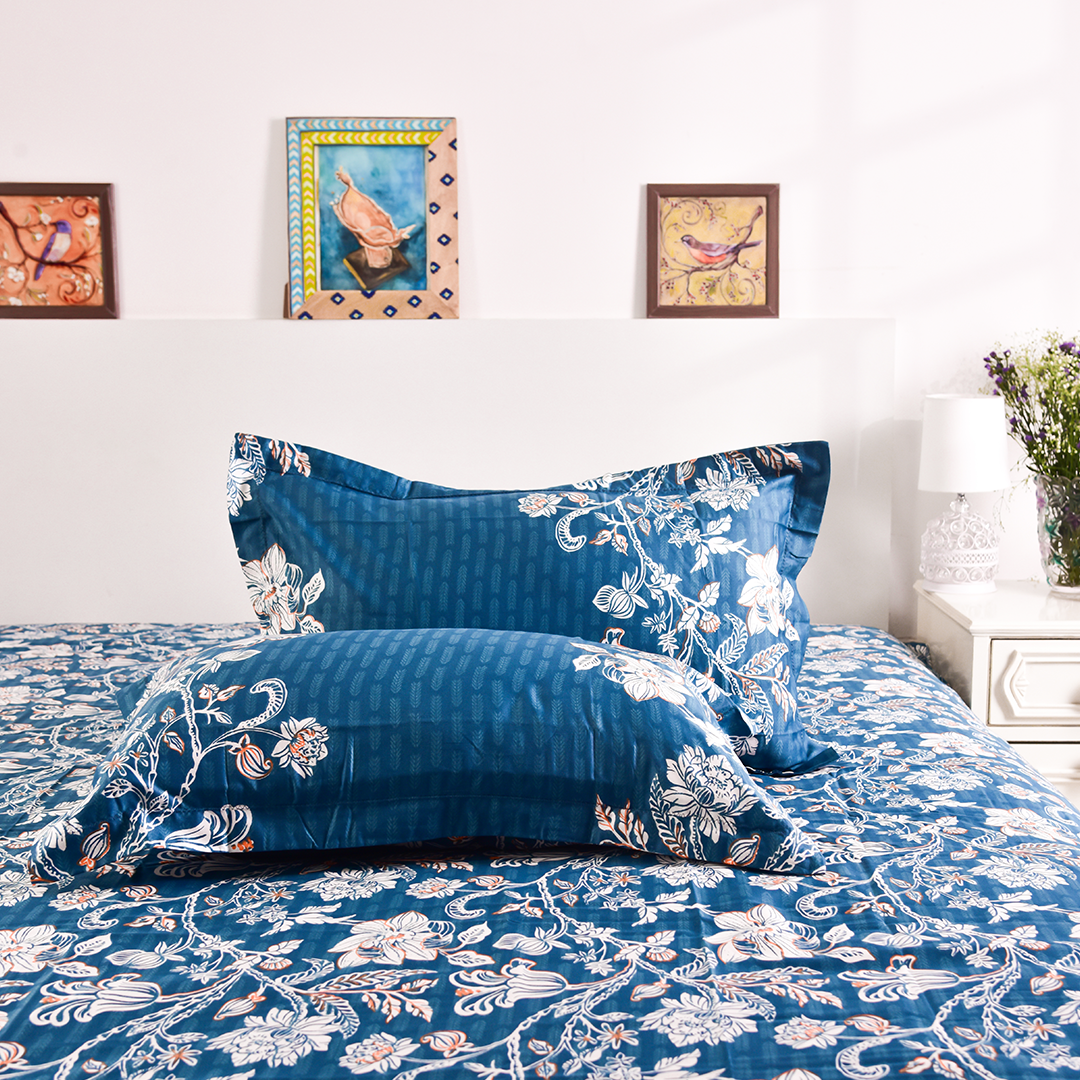 Casa Bloom – Premium Printed Bedsheet (90x108")