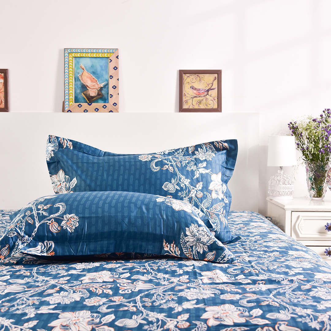 Casa Bloom – Premium Printed Bedsheet (90x108")