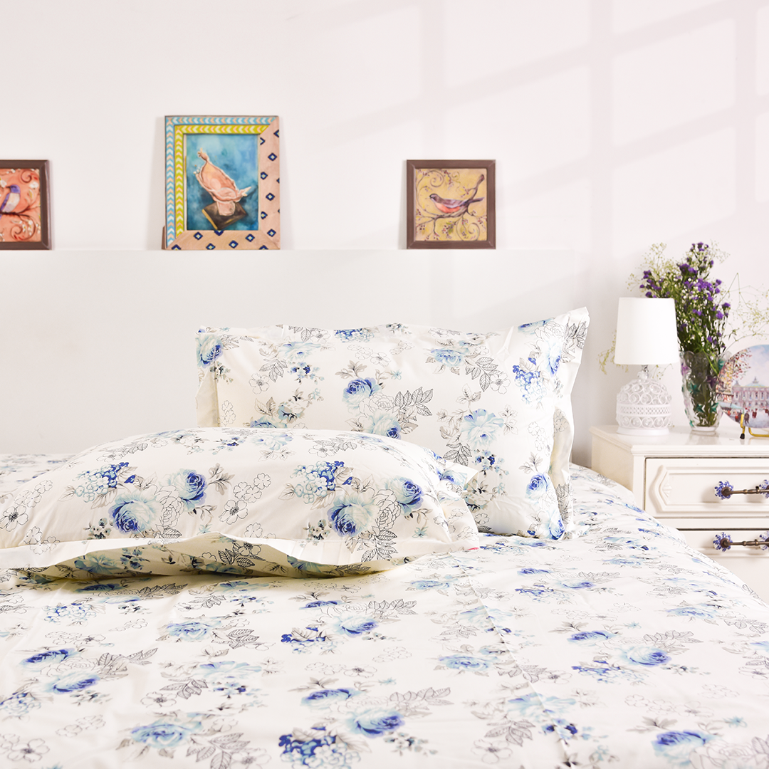 Casa Collection Aura – Printed Cotton Bedsheet Set (90×108")
