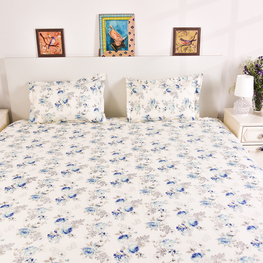 Casa Collection Aura – Printed Cotton Bedsheet Set (90×108")