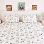 Casa Collection Aura – Printed Cotton Bedsheet Set (90×108")