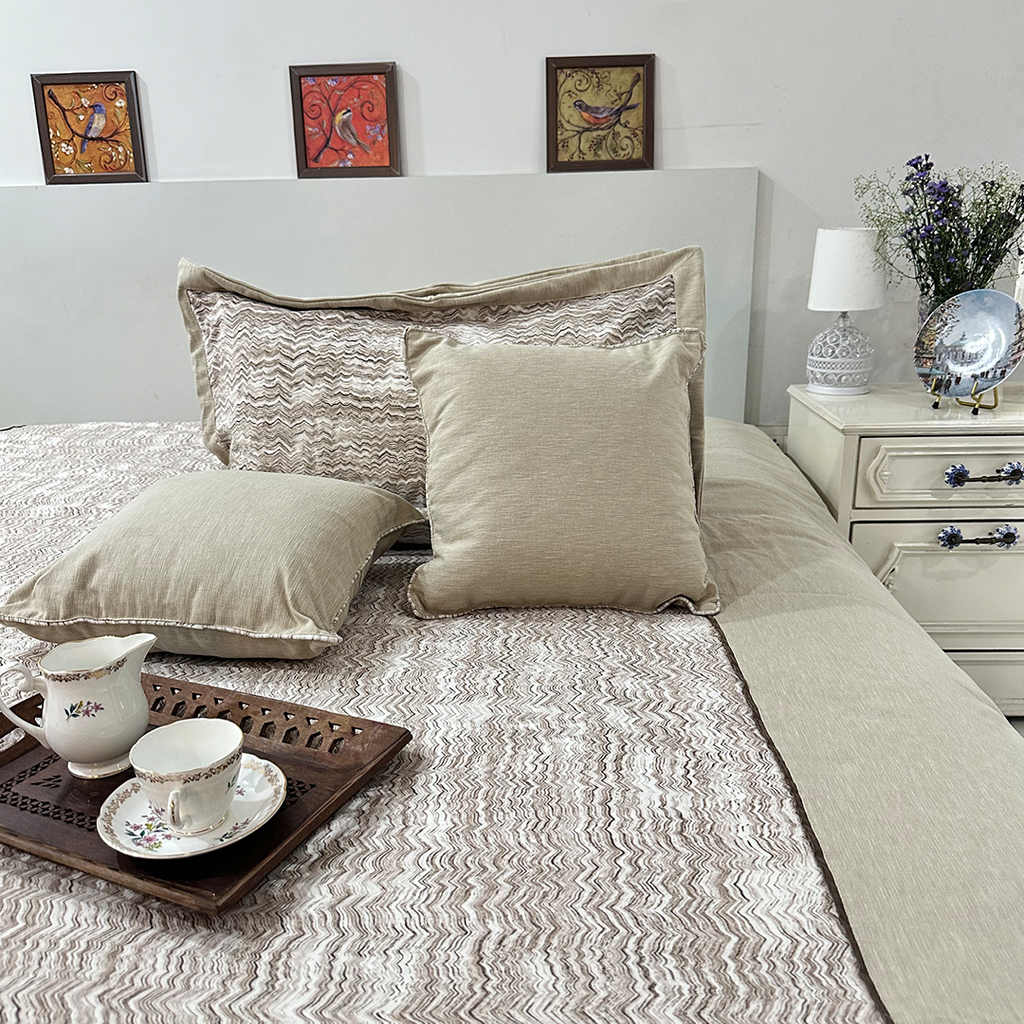 Sandstone Velvet – Premium Printed Bedcover (108x108")