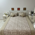 Sandstone Velvet – Premium Printed Bedcover (108x108")