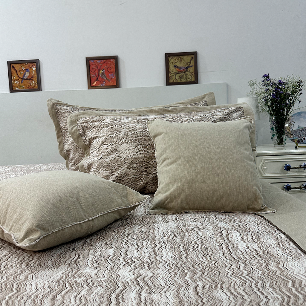 Sandstone Velvet – Premium Printed Bedcover (108x108")