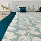 Aqua Luxe – Premium Printed Bedcover (108x108")