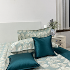 Aqua Luxe – Premium Printed Bedcover (108x108")