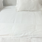 300 TC White Satin Stripe High Quality cotton, king size